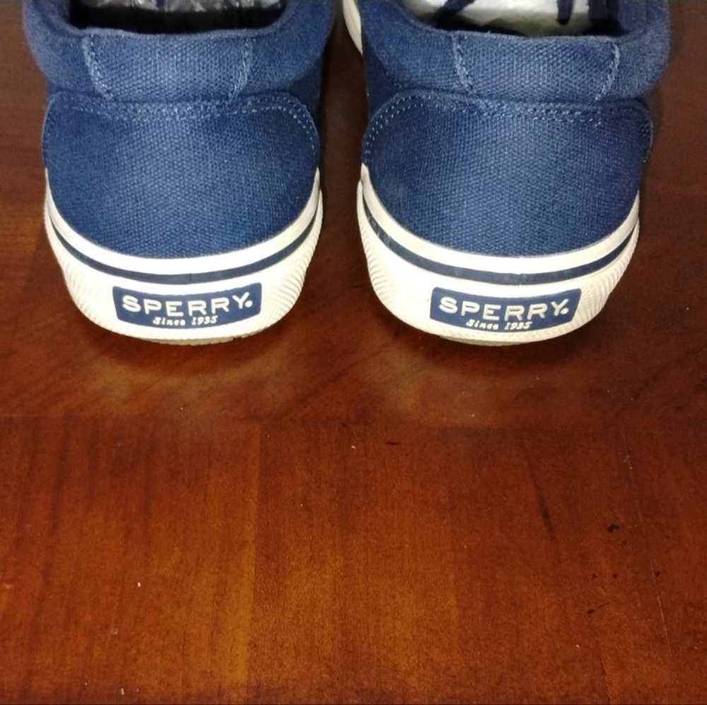 Sperry Men's Canvas Blue, Sz-7.5 Only Worn Once - image 4